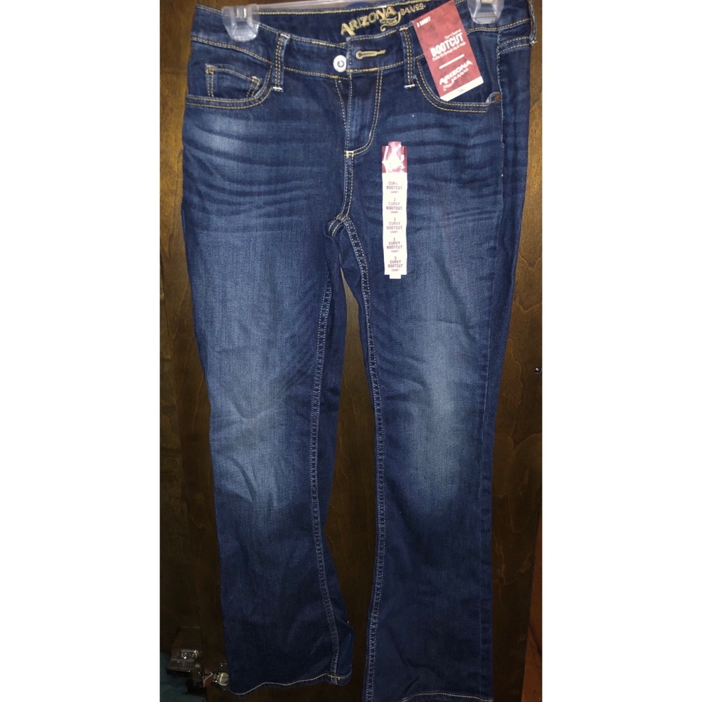 Arizona Curvy Bootcut Size 3S Blue Denim Jeans NWT